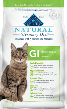 Blue Buffalo Natural Veterinary Diet GI Gastrointestinal Support Grain-Free Dry Cat Food