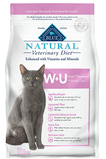 Blue Buffalo Natural Veterinary Diet W+U Weight Management + Urinary Care Grain-Free Dry Cat Food