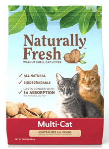 Naturally Fresh Multi-Cat Unscented Clumping Walnut Cat Litter