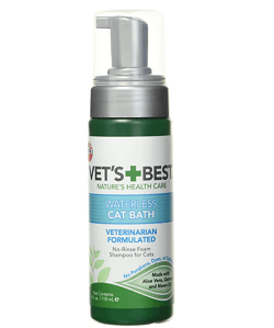 Vet's Best Waterless Cat Bath | No Rinse Waterless Dry Shampoo for Cats