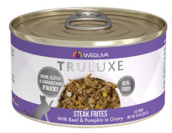 Weruva Truluxe Steak Frites with Beef & Pumpkin in Gravy Grain-Free Canned Cat Food