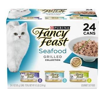 Purina Fancy Feast Grilled Seafood Wet Cat Food Variety Pack